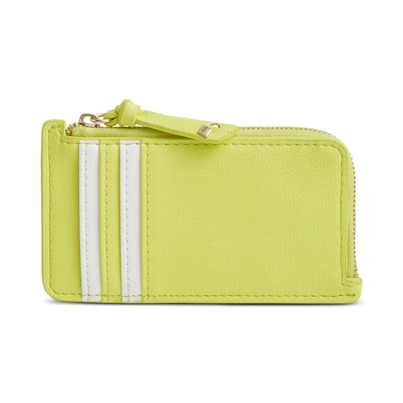 On 34th Ramonah Card Case Wallet in Lemon and White - Picture 1 of 2